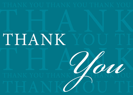 Personalized thank you card customized for business