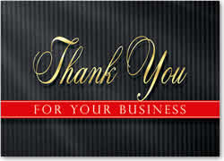Pinstriped Thank You Card